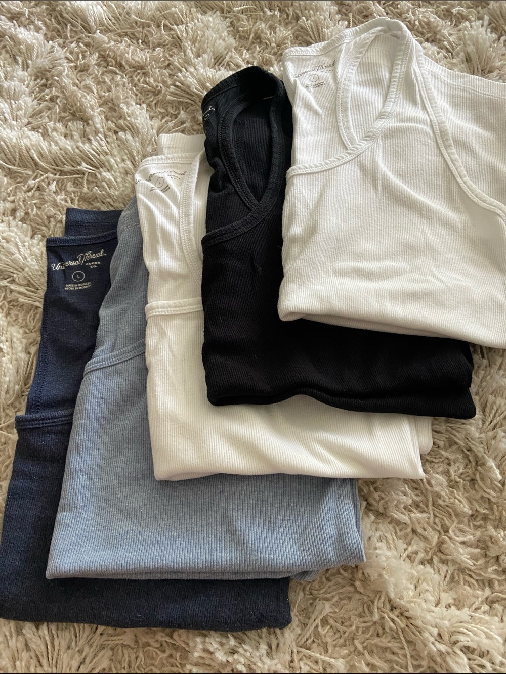 Everyday Rib Tank Tops - Mixed Neutrals (5-Pack)